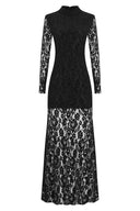 Noir Lace Maxi Dress