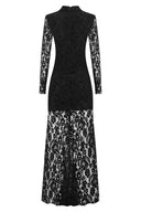 Noir Lace Maxi Dress