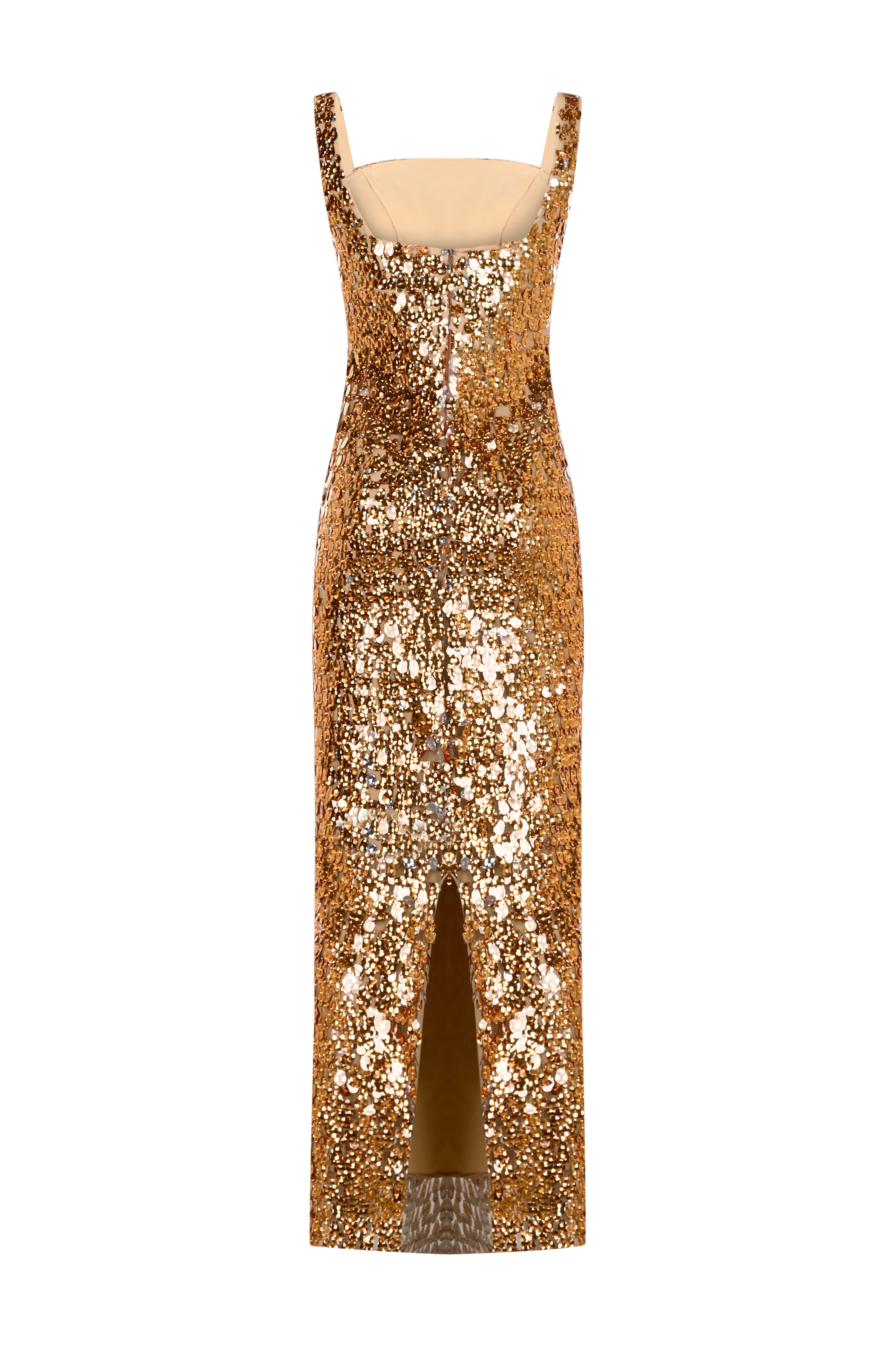 Gold Sleevles Dress