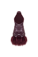 Crimson Reverie Mini Dress