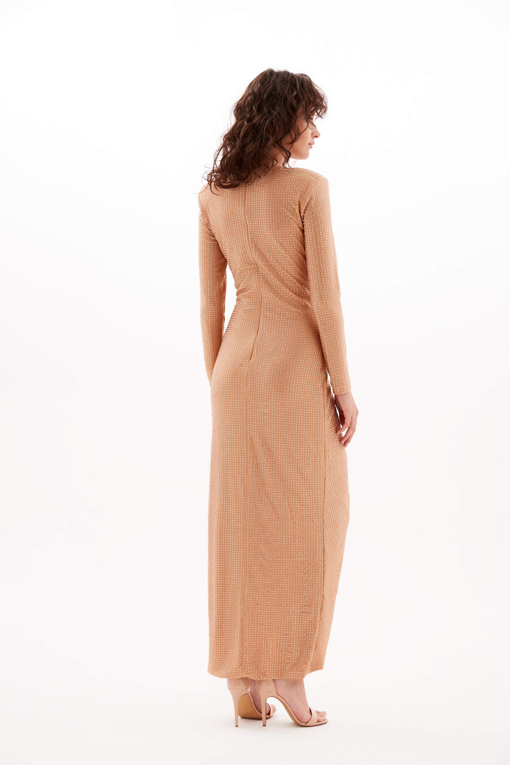 Lüks Kaliteli Elbise Modellerinden Nude lavin Dress